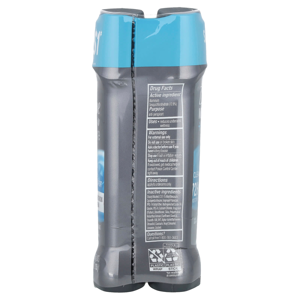 Dove, Men + Care, дезодорант-антиперспирант, комфорт, 2 шт. В упаковке, 76 г (2,7 унции)