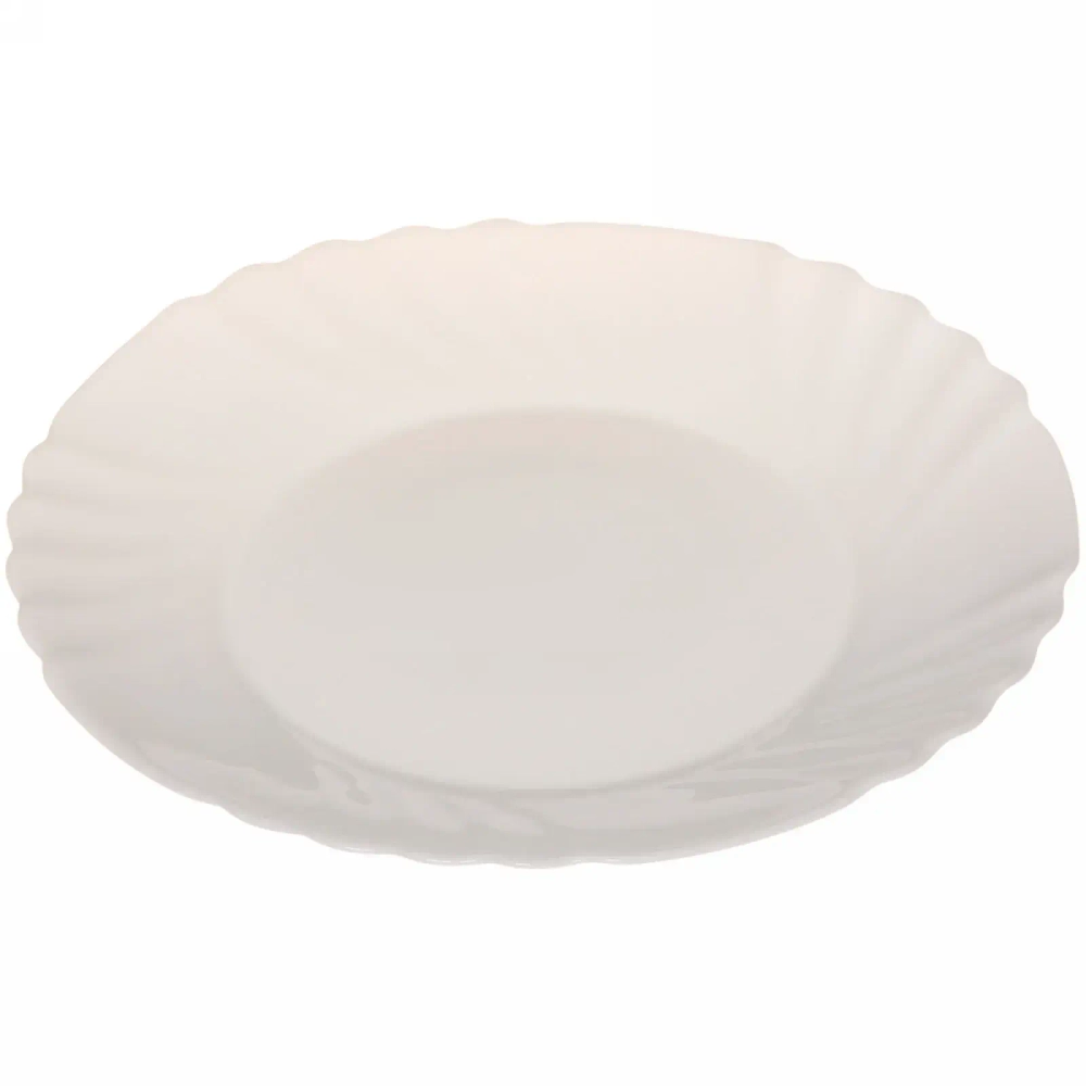 Тарелка «White magic» 20,4*2см стеклокерамика Фестоны