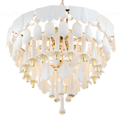 Люстра Cloyd PLINSE C12 / Ø61 см - керамика - золото (арт.11456)