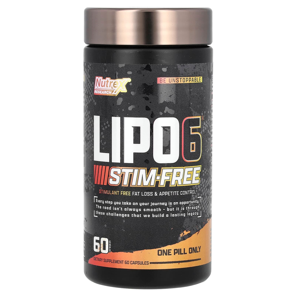 Nutrex Research, Lipo6, без стимуляторов, 60 капсул