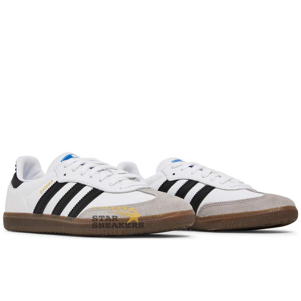 ADIDAS SAMBA OG White Black Gum