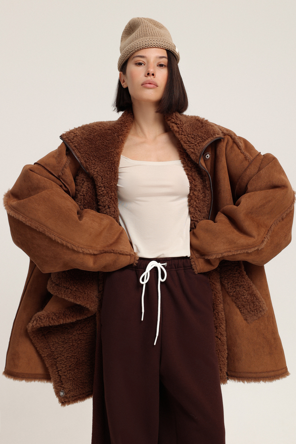 Дубленка с планкой