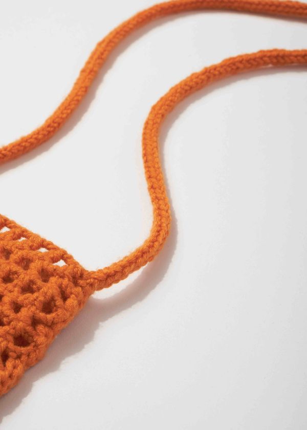 Вязаная сумочка FOS Оранжевая - фото 6