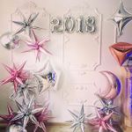 Шар (26"/66 см) Фигура, Звезда составная, Серебро