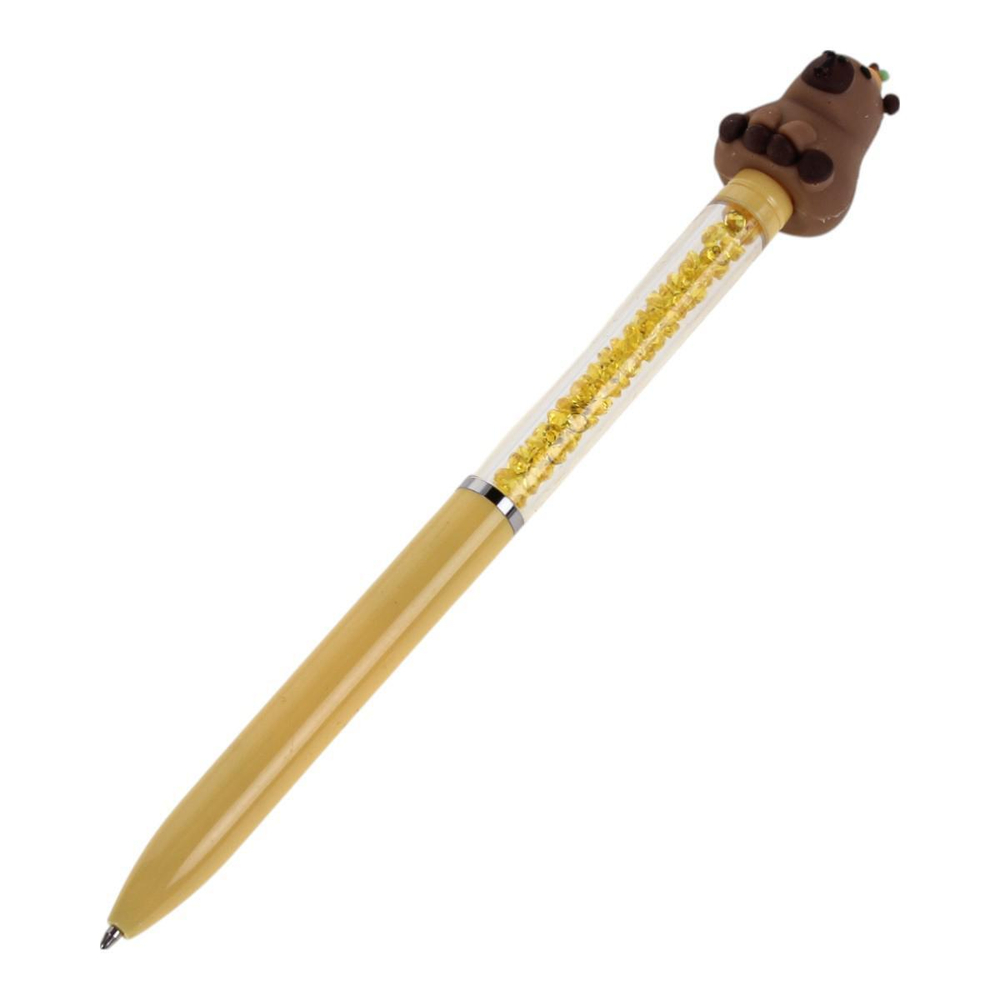 Ручка шариковая "Капибара" вращающаяся, 0,7мм. синяя, 3 цвета микс (Комплект 48шт.)