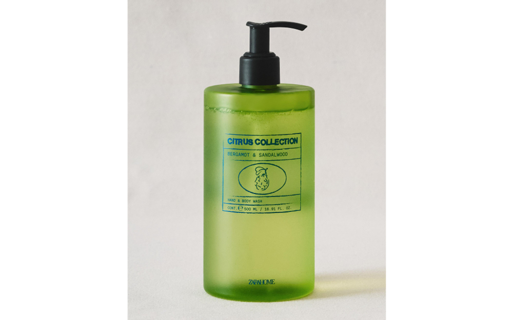 Zara Home Жидкое мыло Bergamot & Sandalwood 500 мл для рук и тела, парфюмированное, аромат древесный