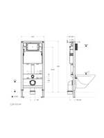Инсталляция для подвесного унитаза Cezares CZR-101-M