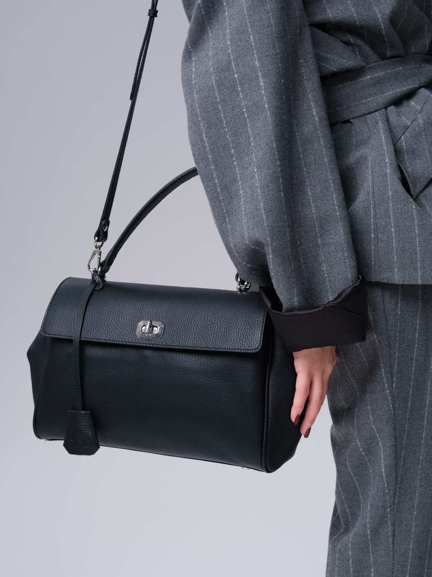 Кожаная сумка Nadi DBR 31356 черный