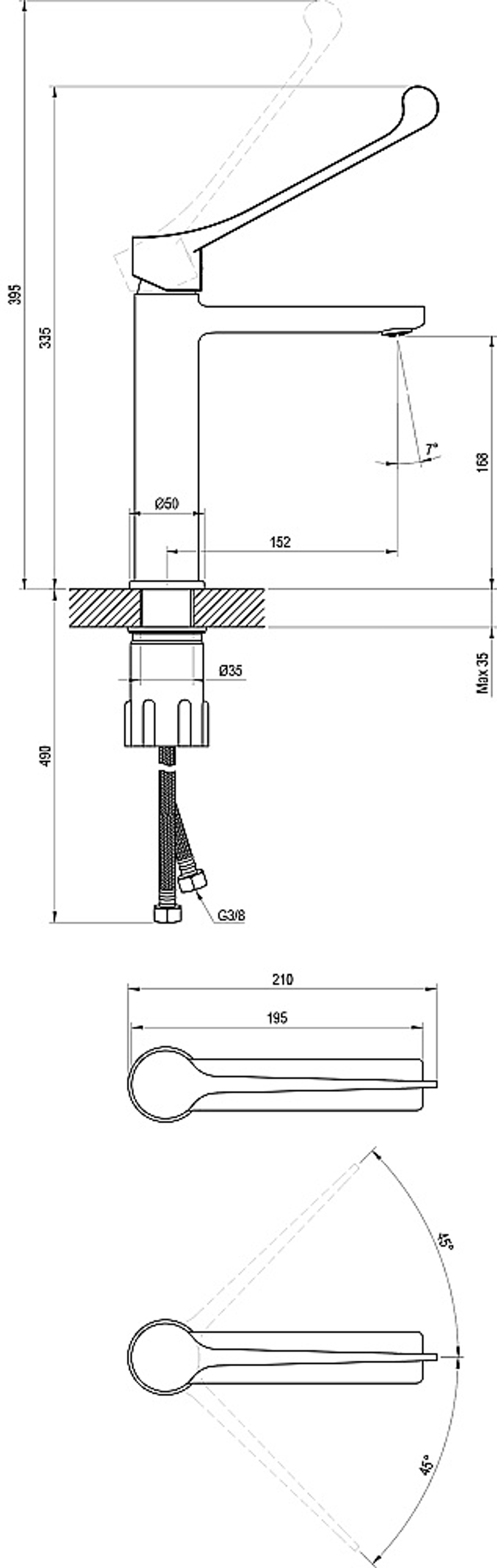 Смеситель для раковины Ravak Safe SF 014.00CR X070620 хром