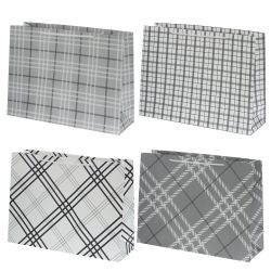 GAEM Пакет подарочный L (бумага 250г/м2, блок 12шт), L47 W15 H35 см, 4в.