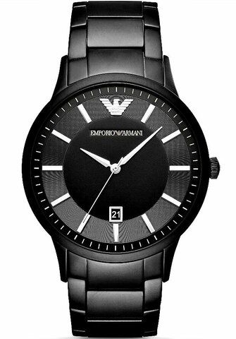 Наручные часы EMPORIO ARMANI AR11079 кварцевые, водонепроницаемые, черный