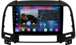 Магнитола для Hyundai Santa Fe 2 CM 2006-2012 (рамка черная) - FarCar 008M монитор 9" QLED на Android 13, 8 ядер (TS18), CarPlay, 4G SIM-слот