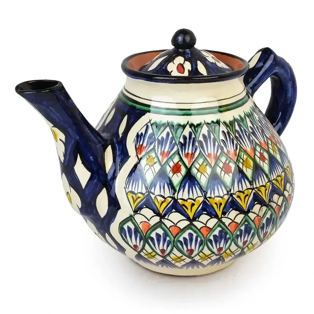 Чайник 1л синий Риштанская Керамика