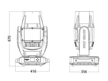 SILVER STAR NEPTUNE 400 HYBRID [SS676SCM] вращающаяся голова Spot/Beam, 300Вт