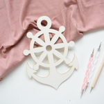 Заготовка для тиснения "Якорь-штурвал"