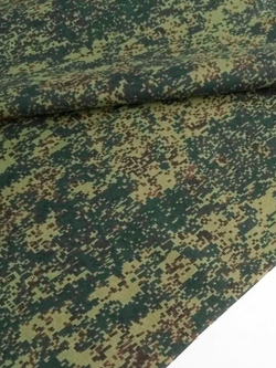 Ткань бязь плательная, рис. "Камуфляж пиксель", ширина 150 см, арт. 271