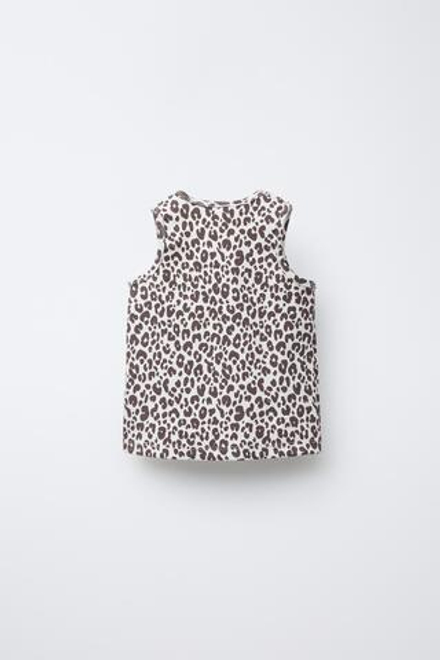 ZARA МАЙКА В РУБЧИК С ПРИНТОМ, ЭКРЮ