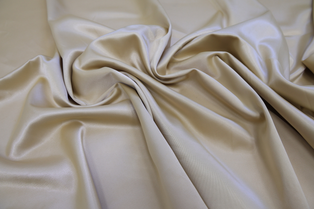 Сатин стрейч светло-бежевый