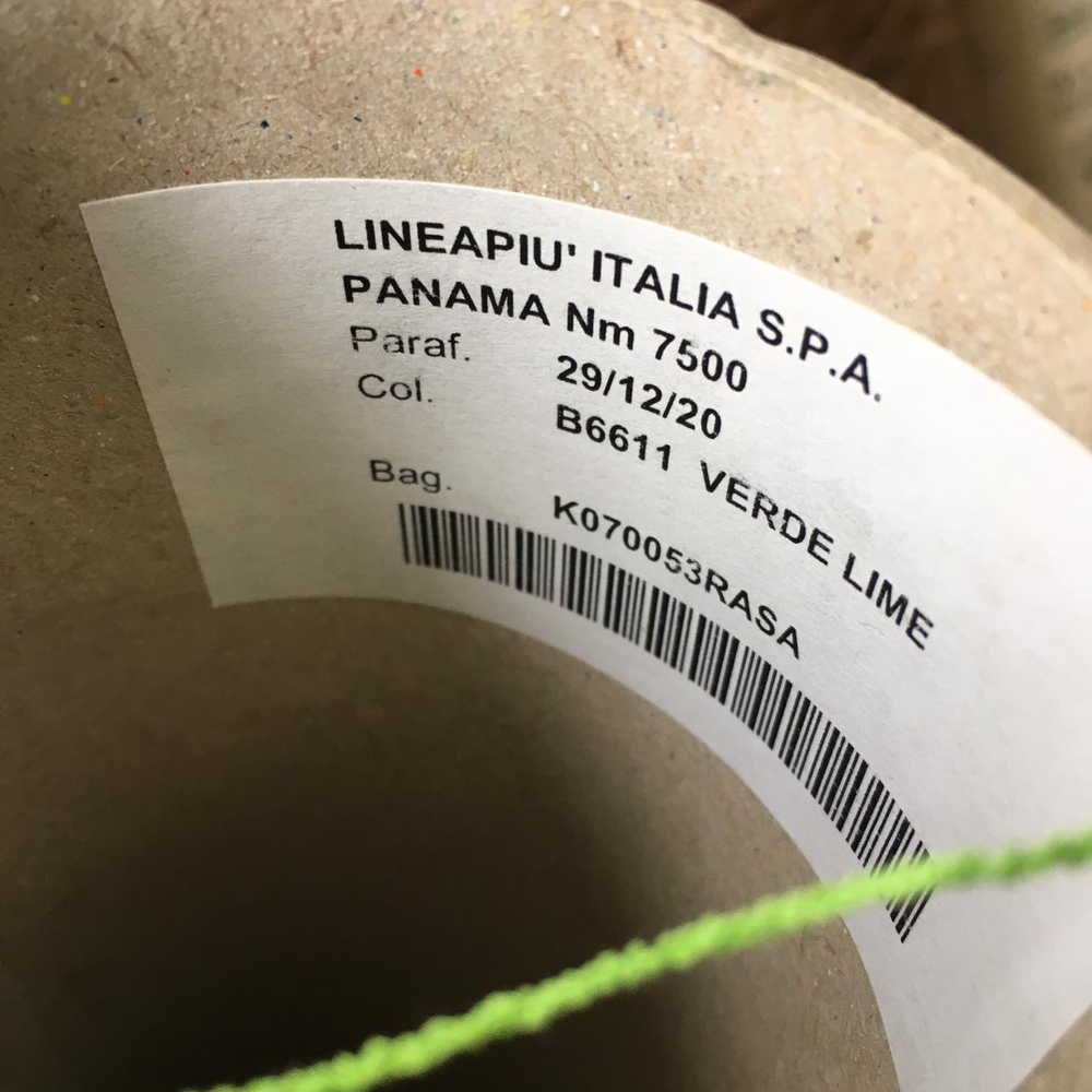 PANAMA - lineapiu'; 72% хлопок, 28% п/а; 750м/100гр; col. B6611, цвет: зелёный неон