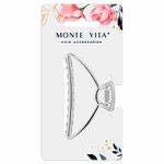 Краб для волос 7,8 см, серебристый, MONTE VITA, 457016