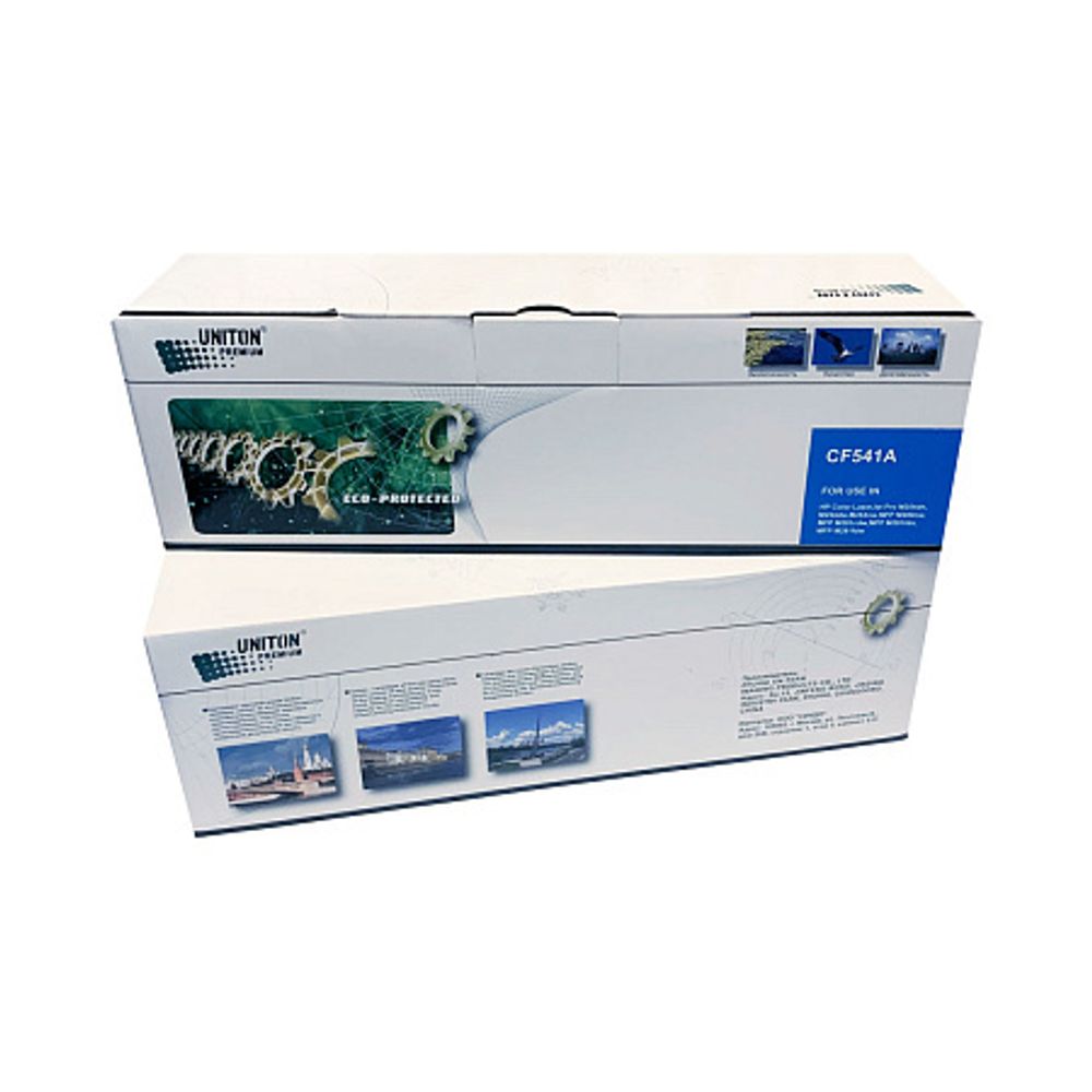 Картридж  CF541A для HP Color LJ M254/ M280/ M281 (203A) голубой (1,3K) UNITON Premium GREEN LINE (Eco Protected)