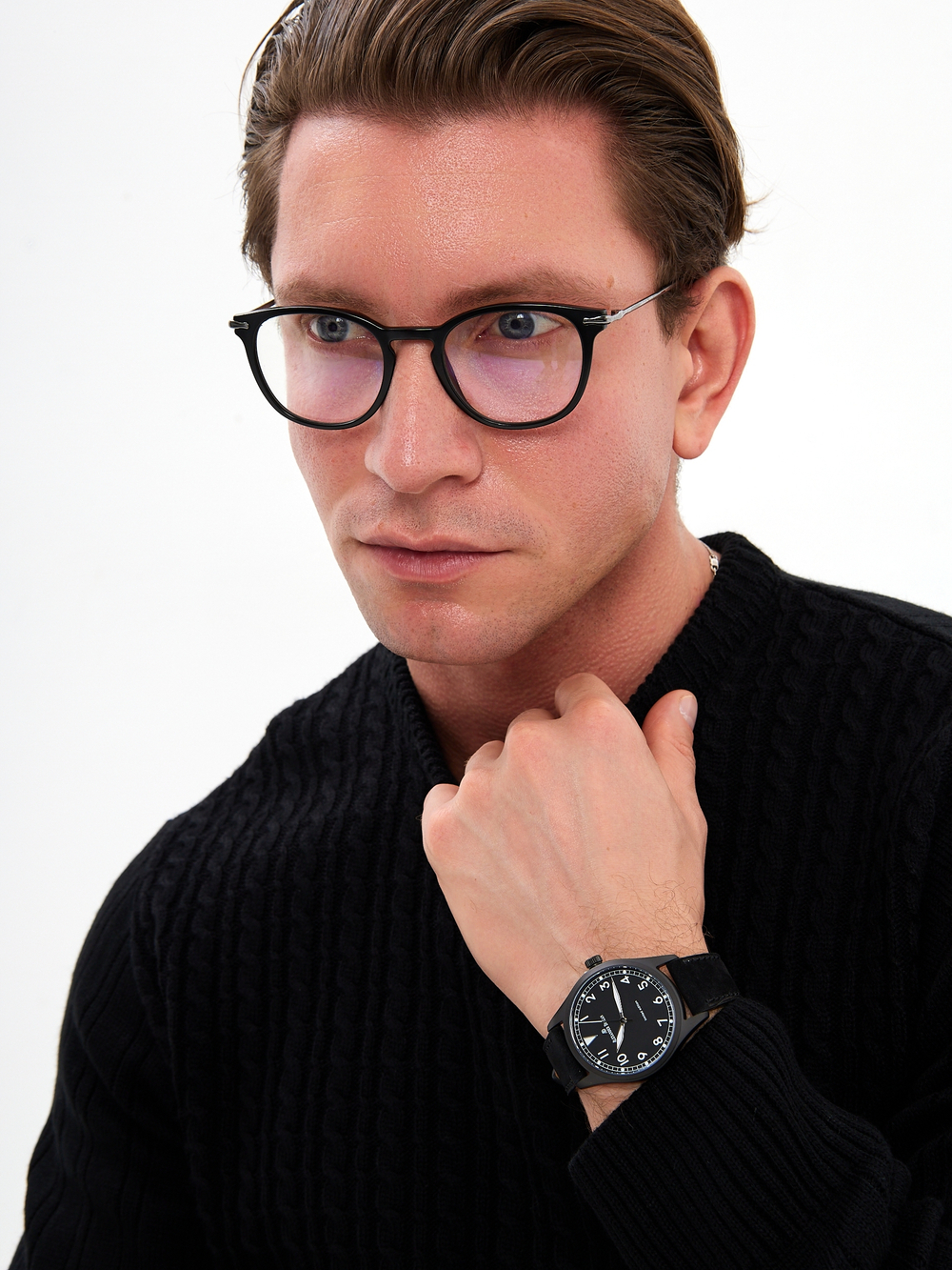 Часы кварцевые Earth Multi black and black