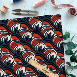 Ткань премиум сатин экзотический орнамент