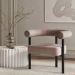 Кресло Biggi, шенилл Puffy beige / опоры черные