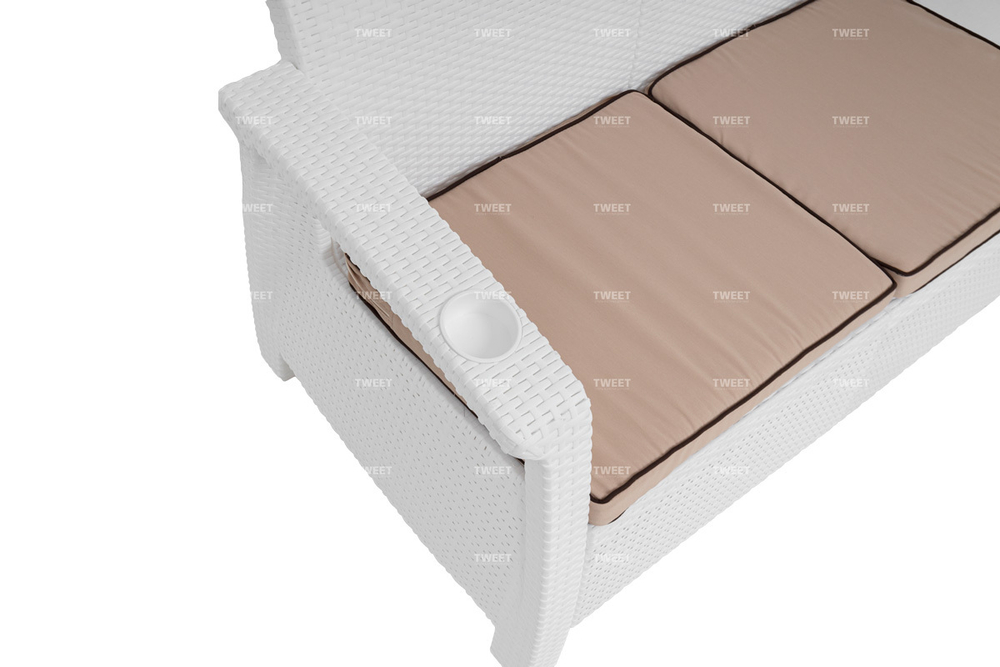 Мебель Tweet Диван 2-х местный, белый