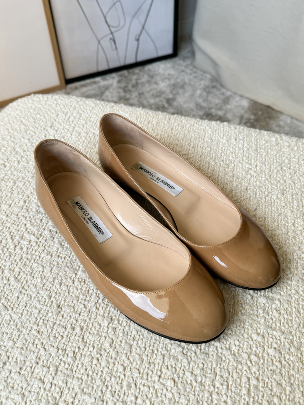 Лаковые балетки Manolo Blahnik, 37,5