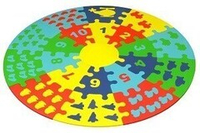 Коврик-пазл Экополимеры (21 плита, 1,2кв.м./уп) Круг с цифрами