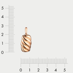 Подвеска женская из розового золота 585 пробы без вставок (арт. 900063-1000)