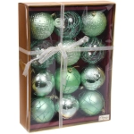 Новогодние шары «Зимняя нежность» 8 см (набор 12 шт), Мятный