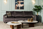 Стол журнальный Garda Decor Garda Decor овальный искусственный камень белый 130*65*38 см