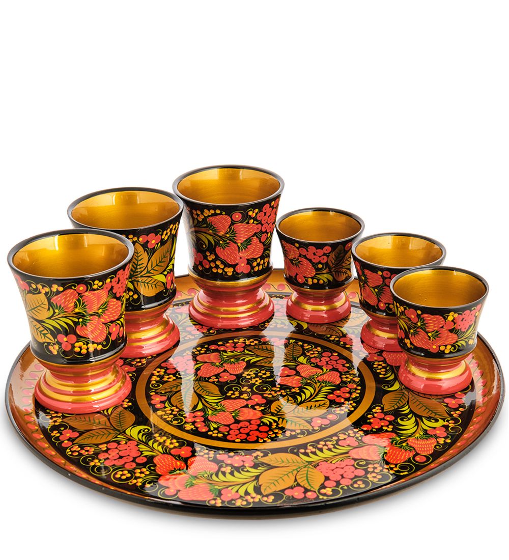 Народные промыслы ХЛ-068/1 Набор для вина 7-ми пред. (Хохлома)