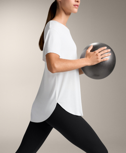 Oysho Футболка из модала с короткими рукавами, белый