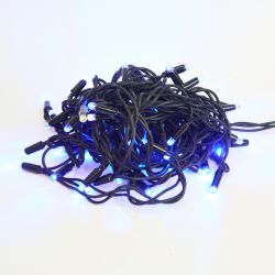 ULD-S1000-120-TBK BLUE-WHITE IP67 Гирлянда светодиодная с эффектом мерцания. 10м. Соединяемая. 120 светодиодов. Синий и белый свет. Провод черный. ТМ Uniel
