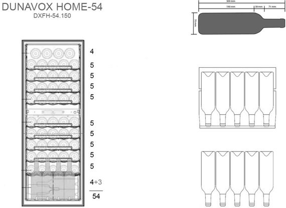 Винный холодильник Dunavox DXFH-54.150