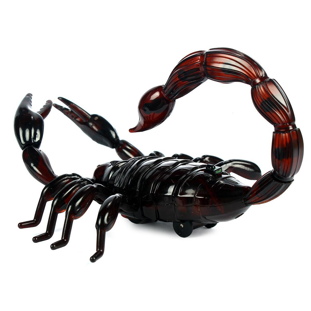 Интерактивная игрушка Junfa Скорпион коричневый, р/у, световые эффекты, 16х13х7см