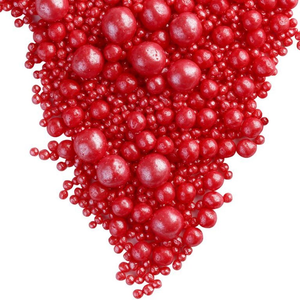 Драже зерновое в кондитерской глазури (164, Жемчуг красный) 1,5 кг