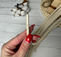 Шнур ПЭ КРУГЛЫЙ крем 1,3м