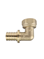 Угольник аксиальный, латунь, внутренняя резьба,25х3/4", желтый, RTP (80/10)