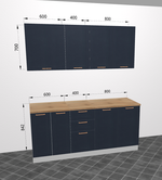 Модульная кухня "Квадро " 1800 Черника