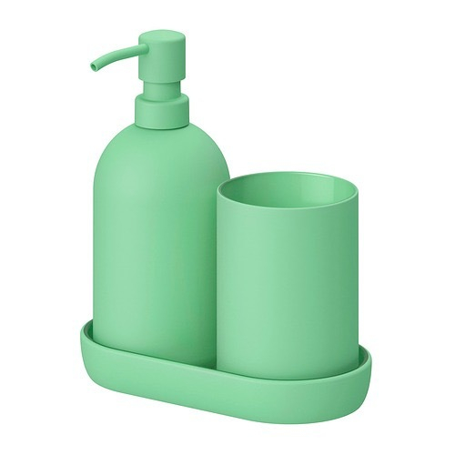 ГАНСЁН GANSJОN Набор для ванной 3 шт, зеленый