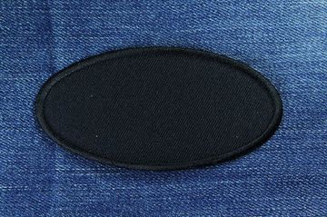 Нашивка Чистая 95 х 48 (овал, черная)