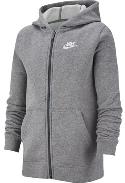 Детская теннисная толстовка Nike NSW Hoodie FZ Club B - Gray