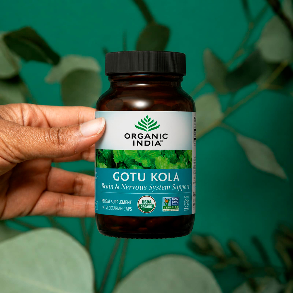 Organic India, Готу кола, 90 вегетарианских капсул (350 мг на капсулу)
