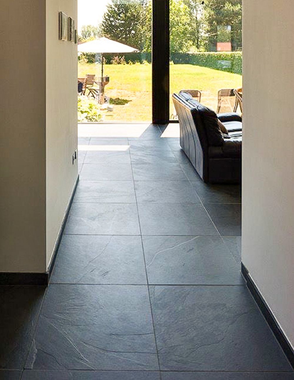 Плитка-сланец черный, брашированный Pharaon 600x600x10