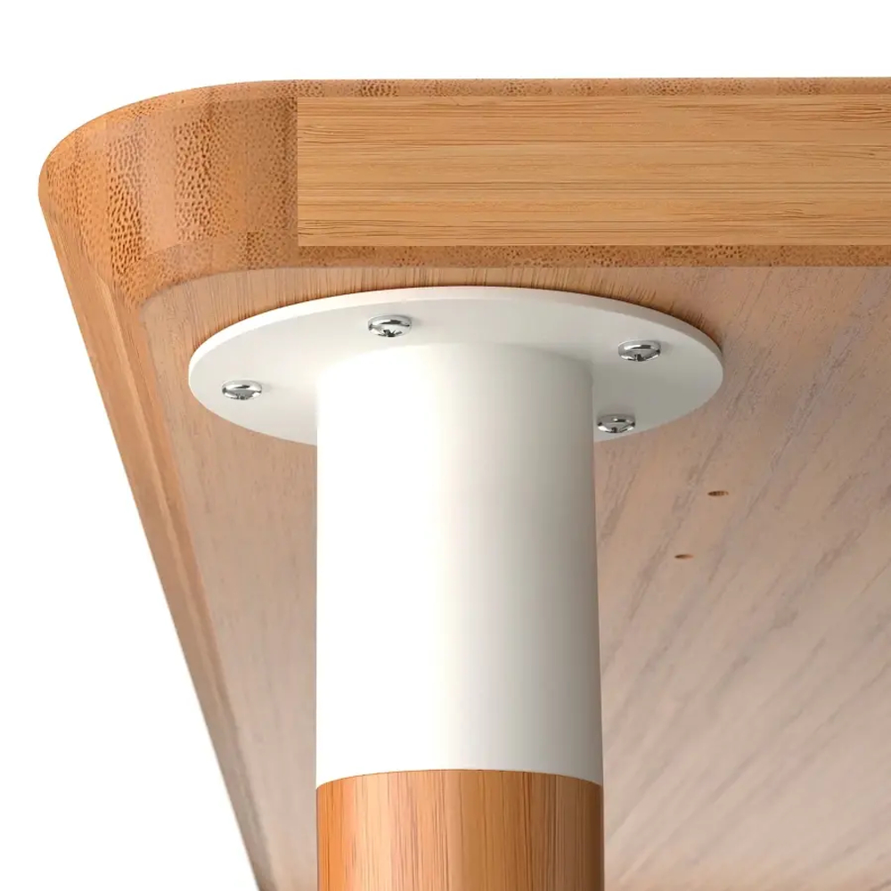 Письменный стол - IKEA ANFALLARE/HILVER, 140х65 см, бамбук/белый, АНФАЛЛАРЕ/ХИЛВЕР ИКЕА