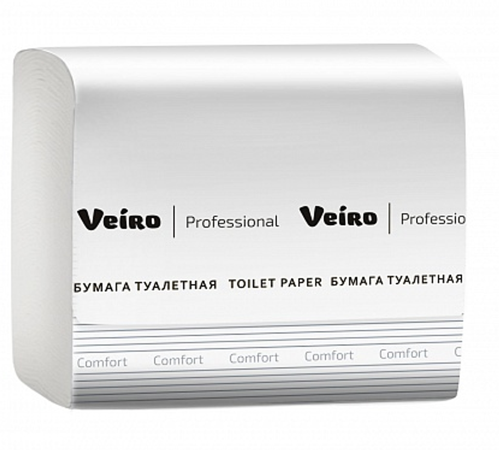 Туалетная бумага листовая Viero Professional Comfort 2х-сл.30пач*250лст,V-сложения TV201